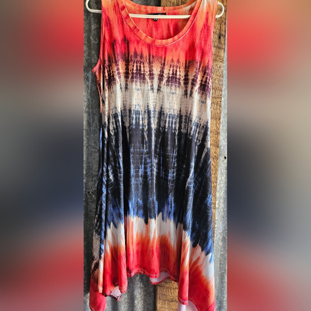 Nina K sleeveless tie dye Dress size medium